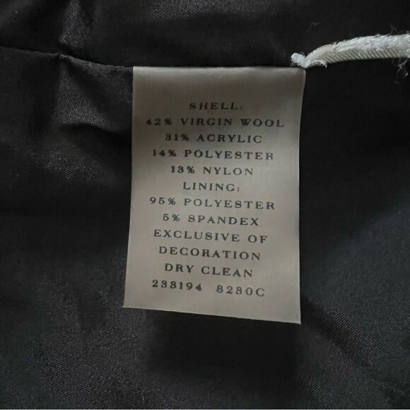 Ann Taylor Tweed Cropped Sleeve Wool Blend Plaid Blazer Women’s Small Chic - Picture 8 of 9